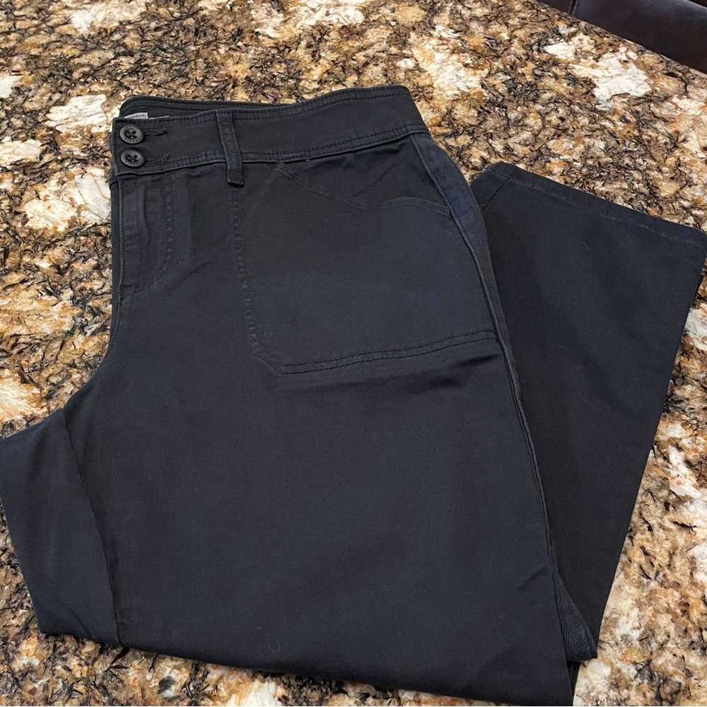 Torrid Aviator Skinny Stretch Black Twill Mid Rise Pants Size 18